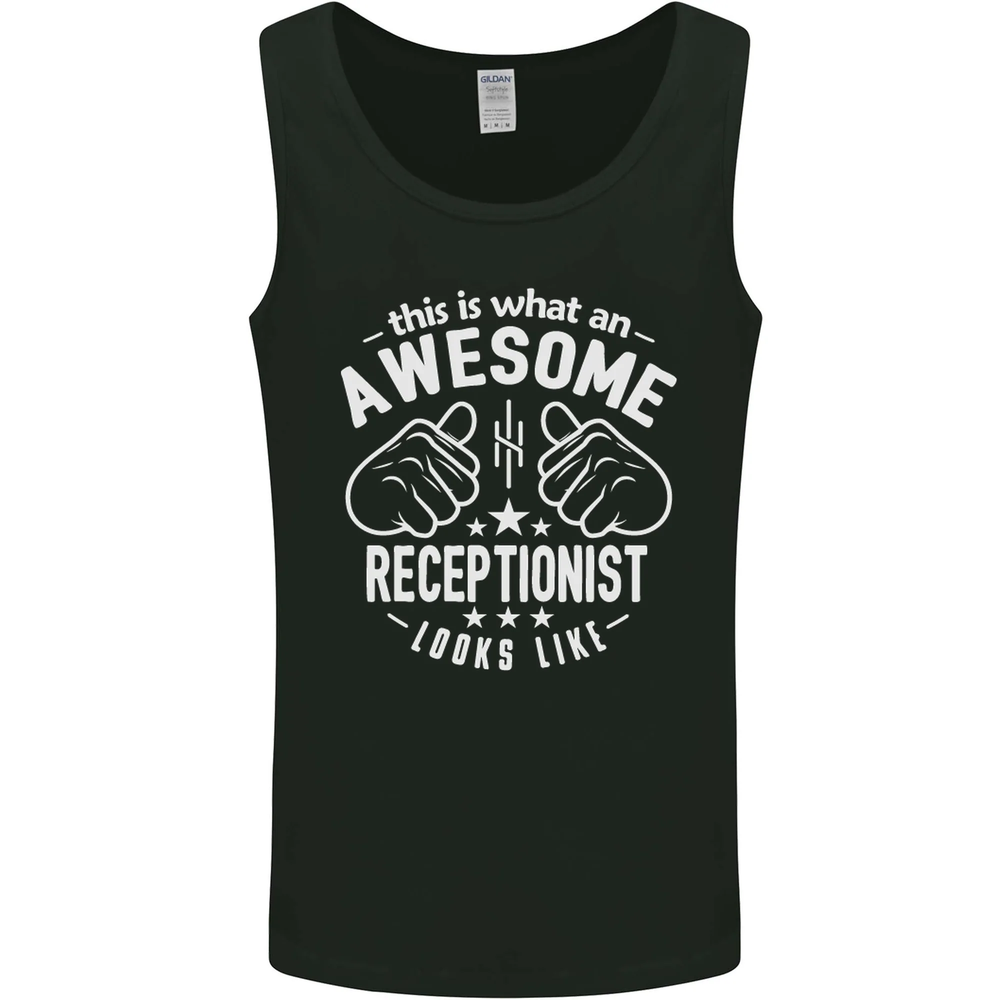 An Awesome Receptionist Looks Like Mens Vest Tank Top