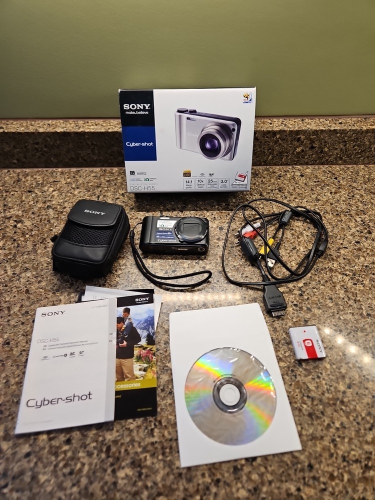 Sony Cyber-Shot Digital Camera DSC-H55 14.1MP Tested and working