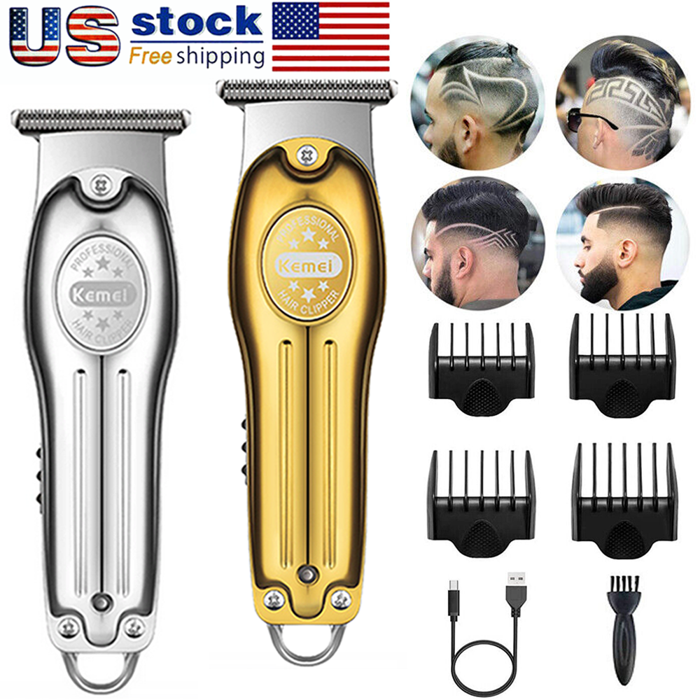 KM-679 0.00MM Bladeheaded Hair Clipper Electric Cordless Men's Hair Trimmer Kits