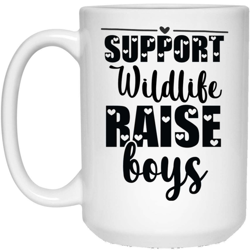 Wildlife Support Ceramic Coffee Mug for Boys Funny Novelty Cup