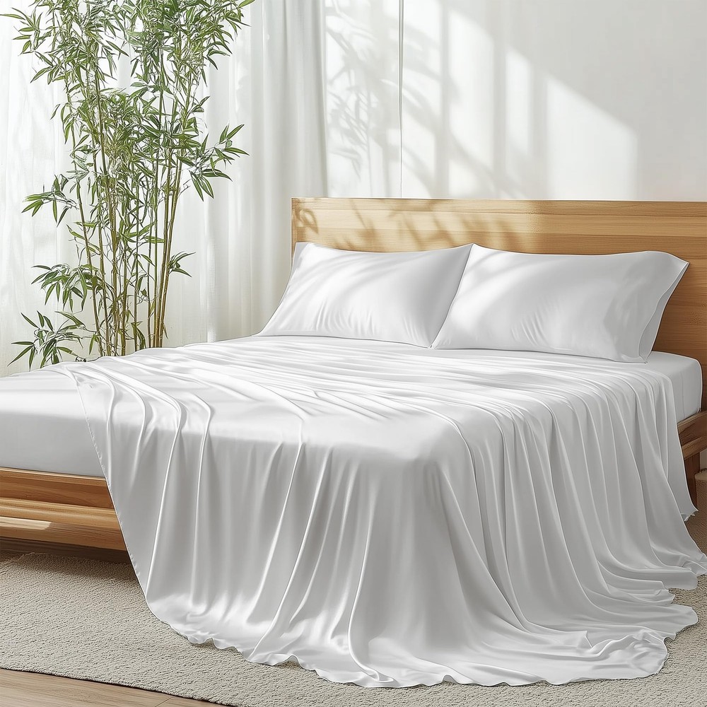 100% Organic Bamboo Viscose Queen Sheets - Ultra Soft & Luxurious