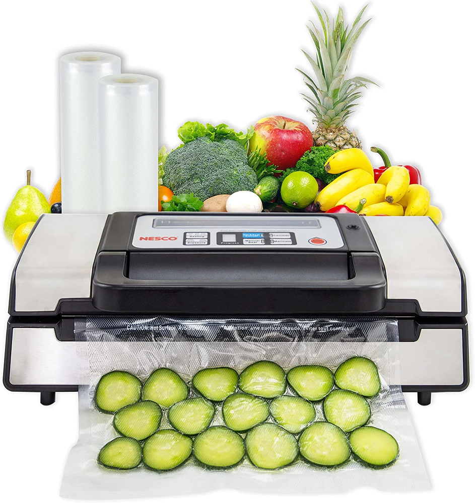 Deluxe VS-12 Compact Vacuum Sealer with 130W Power, Kit Bags & Viewing Lid