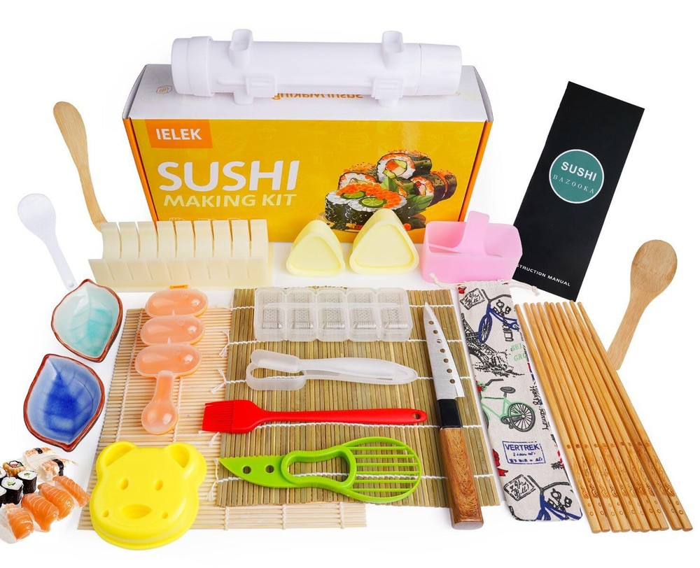 Upgrade Sushi Making Kit with Bazooka Roller Cutter Guide Book