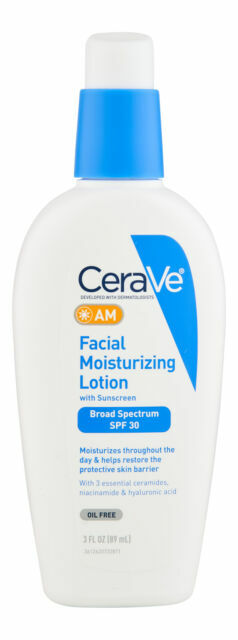 Cerave 3-Pack AM Facial Moisturizer SPF 30 Lotion 3oz Exp 12/26