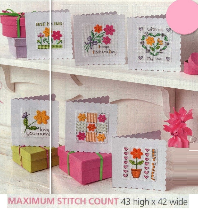 MOTHERS DAY CARDS  CROSS STITCH PATTERN  ONLY   EQ -  REP-image