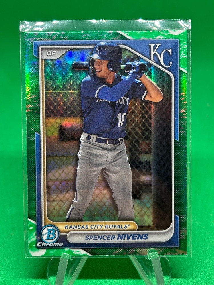 2024 Bowman Green Lunar Refractor #BCP-37 Spencer Nivens Kansas City Royals