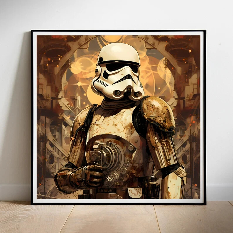 Star Wars Stormtrooper steampunk digital poster fan art movie print