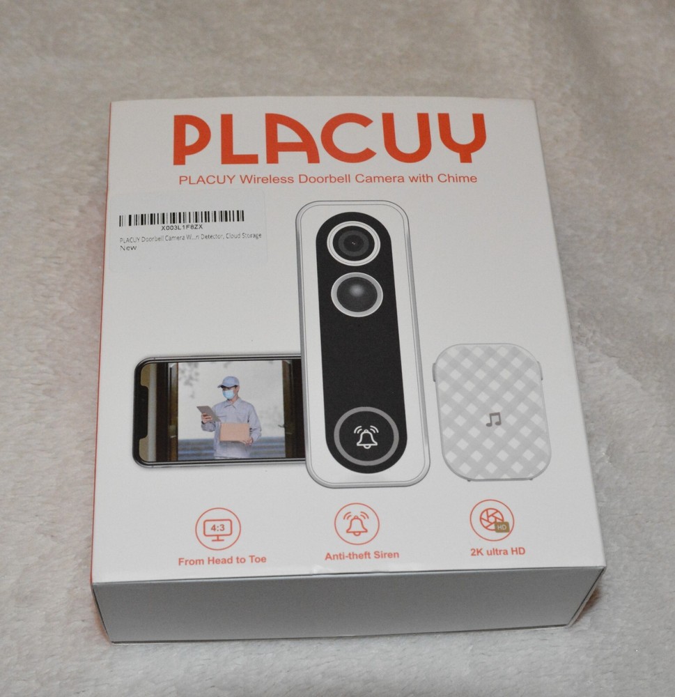 Placuy P7 Wireless Doorbell Camera with Chime FCC ID 2A9CQ-P1