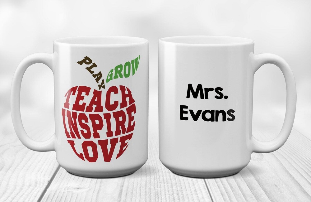 Teach Inspire Love Cup Teacher Appreciation Gift Idea End Of Year Teacher Gift