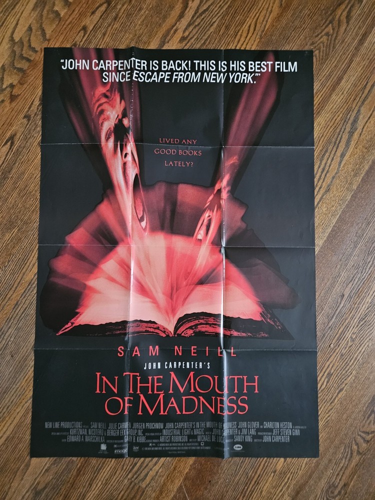 IN THE MOUTH OF MADNESS original movie poster John Carpenter/H.P.Lovecraft