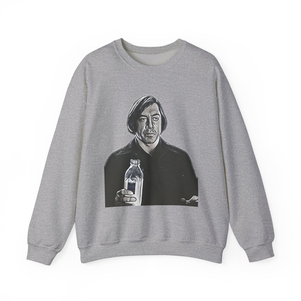 Anton Chigurh Graphic Print Unisex Heavy Blend Crewneck Sweatshirt Long Sleeve