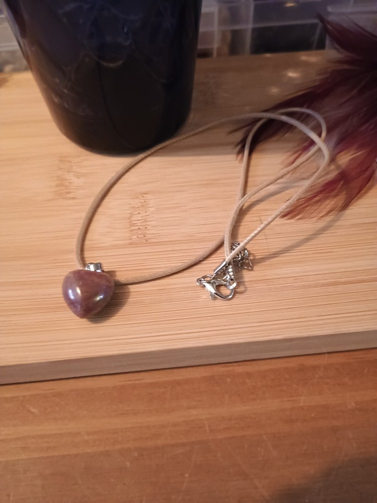 Dangle Drop Heart Gemstone Choker Necklace