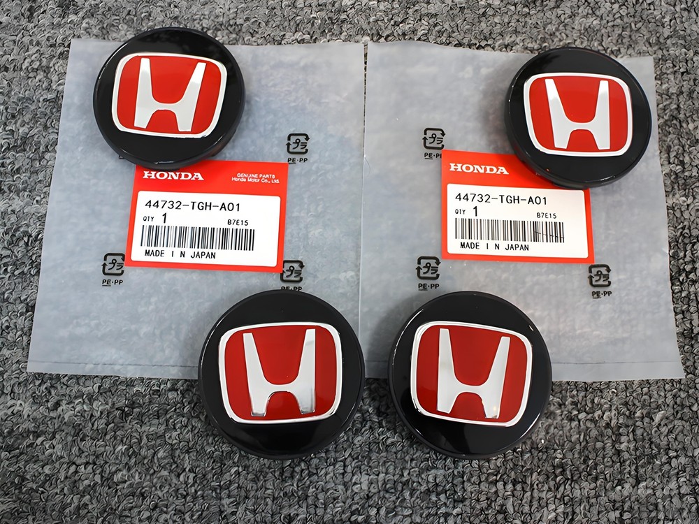 Genuine OEM Honda Aluminum Wheel Black / Red Center Cap Type R 2017-2021