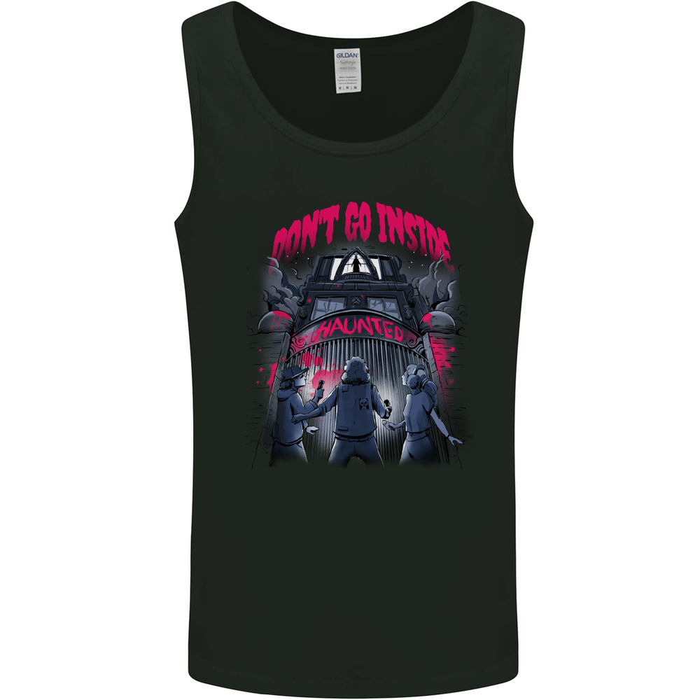 Haunted House Halloween Ghosts Spooks Mens Vest Tank Top