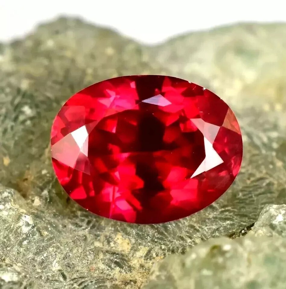 Mozambique Blood Red Ruby 11-12Ct Oval Cut Natural EGL Certified Loose Gemstone