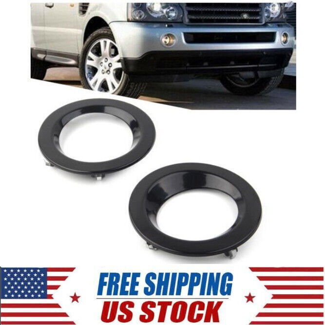 2 x Fog Light Lamp Bezel Cover Ring Black for Land Rover Range Rover 2006-2009