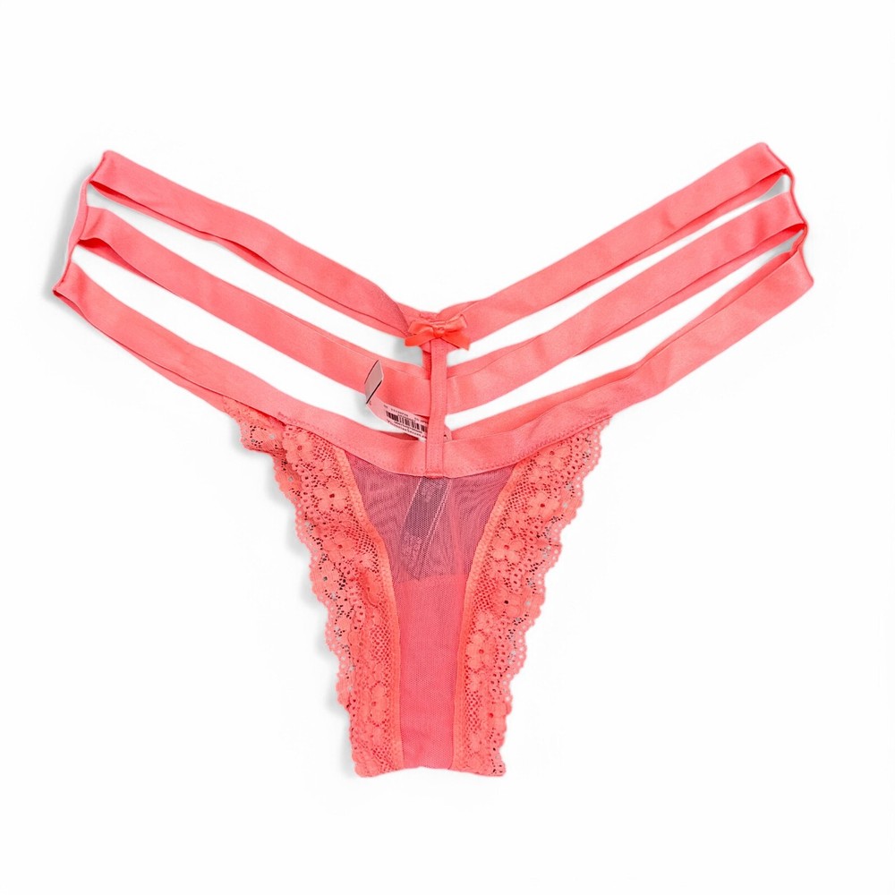 NWT Victorias Secret Very Sexy Cheeky Panties Size XL Pink Lace Accent Underwear