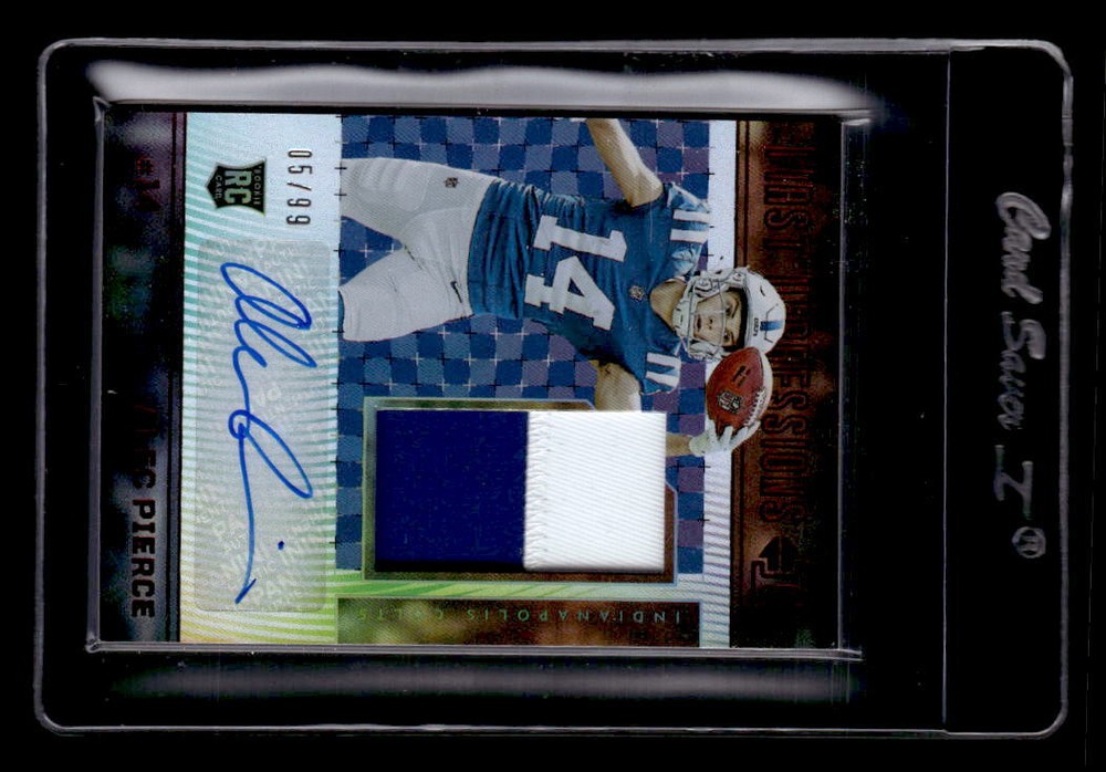 2022 Panini Illusions - First Impressions Autographed Memorabilia Alec Pierce #130 Trophy Collection Red /99 (AU, MEM, RC)