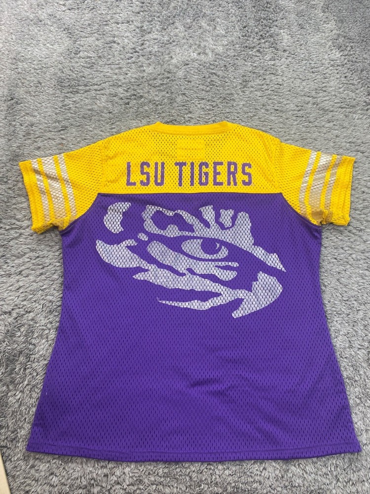 LSU Tigers Women's XL Colorblock V-Neck Jersey by Carl Banks NCAA