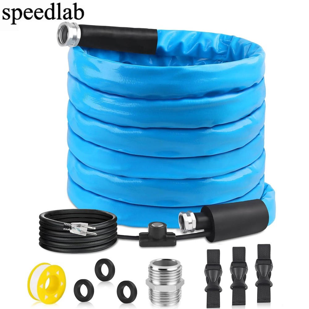30FT Heated Water Hose for RV to -45°F Drinking Water for Campers speedlab