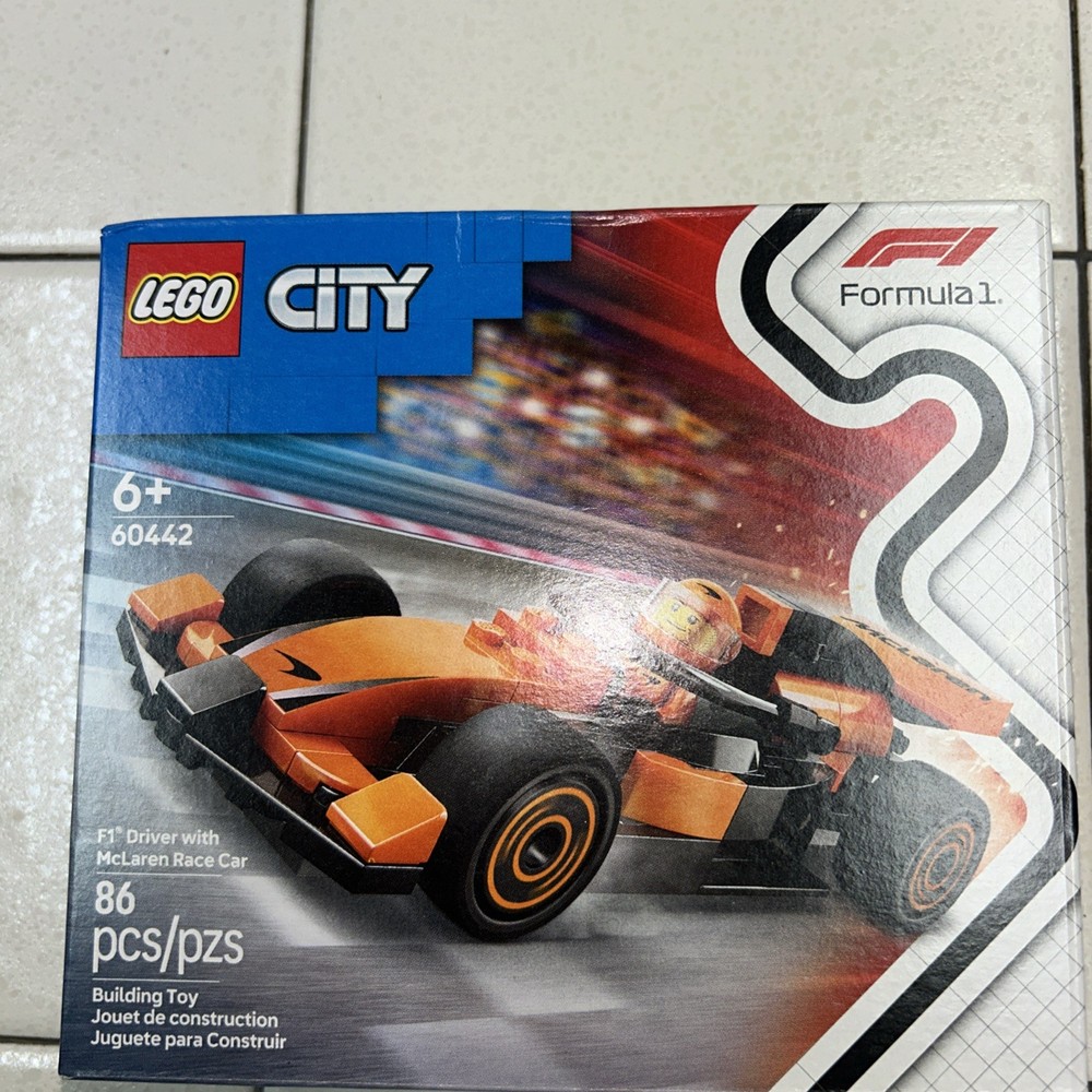 LEGO CITY F1 Driver with McLaren Race Car Building Set 60442