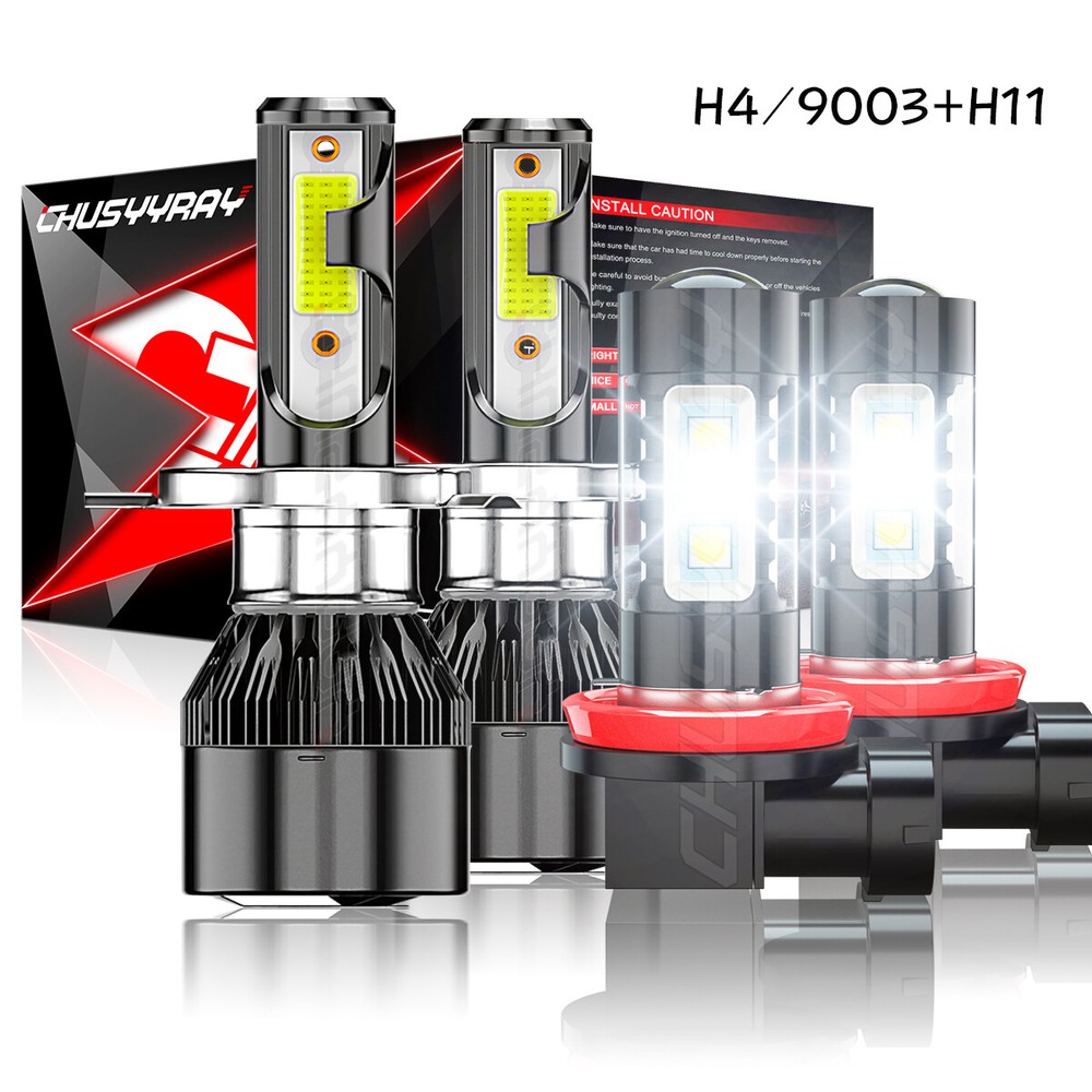 For Pontiac Vibe 2003 2004 2005 2006 2007 2008 LED Headlight+Fog Lights Bulbs 6K