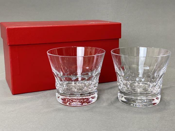 Baccarat Tumbler BIBA 2013 Crystal Rock Glass Set of 2 Unused with Box Gift