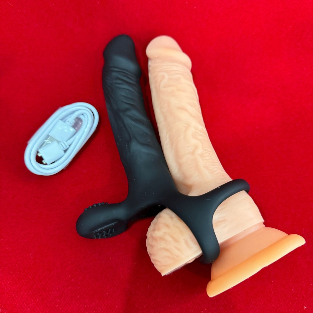 3 IN 1 Vibrator Sex Toys Penis Cock Ring Dildo G Spot Stimulator APP Control US