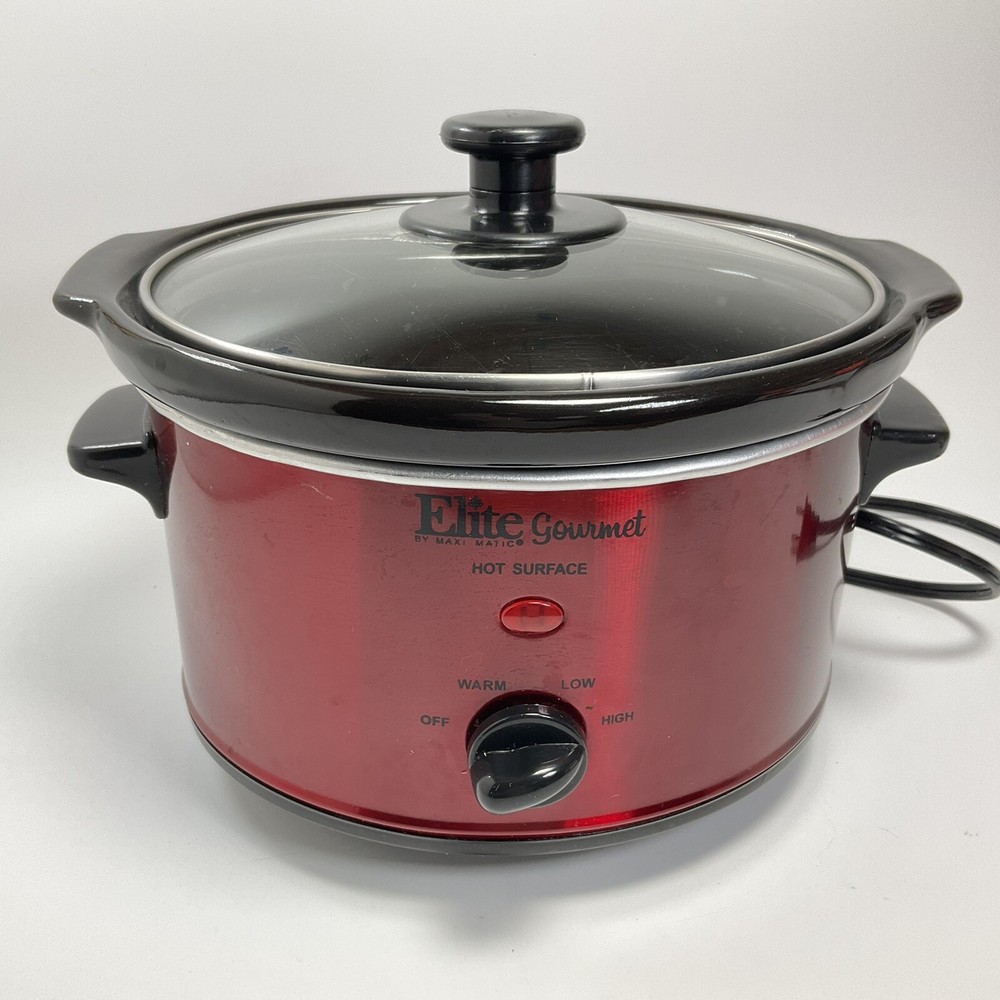Elite Gourmet Model Mst275xr# Red Slow Cooker W/Box
