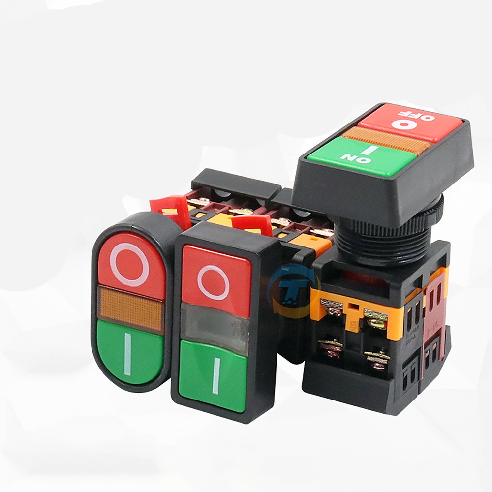 22mm 30mm ON OFF Momentary Push Button Switch with LED Start Stop Light-image