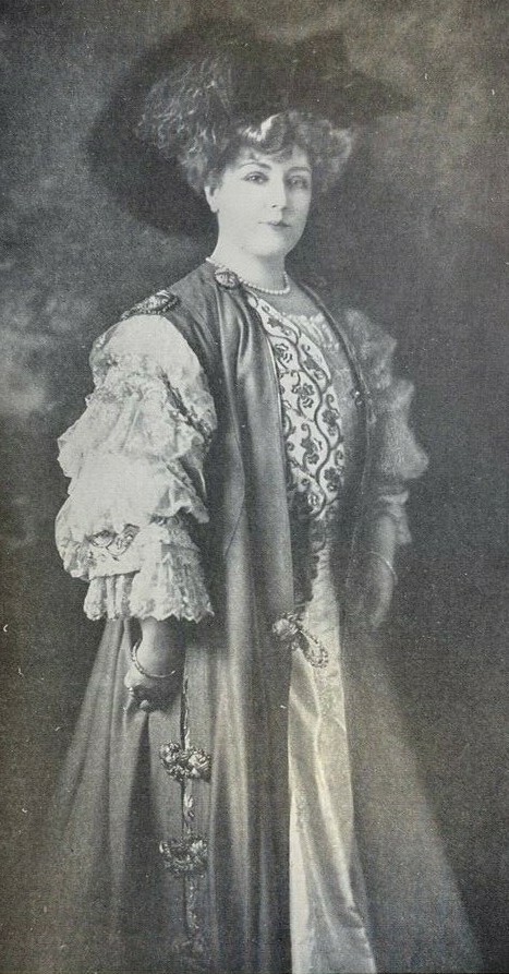 1907 Vintage Magazine Illustration Actress Lillian Russell