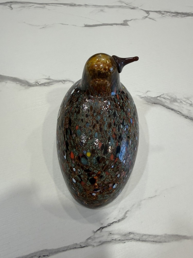 Glass Bird Bertil Vallien Kosta Boda Swedish Figurine Vintage 1970s Medium 5inch