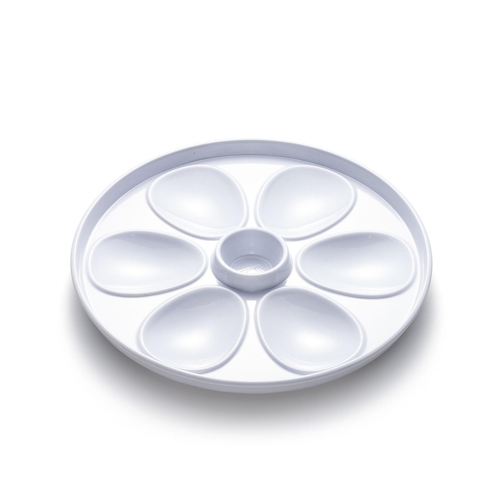 Oyster Tray, 6 Slots and Condiment Cup