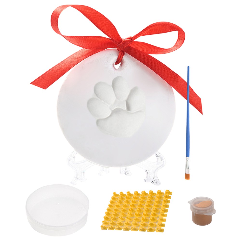 Memory Pet Paw Print Air Dry Clay Ornament Kit for Dog or Cat Keepsake