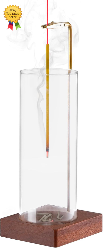 Incense Holder for Sticks  Insence Stick Holder Ash Catcher with Removable Glass