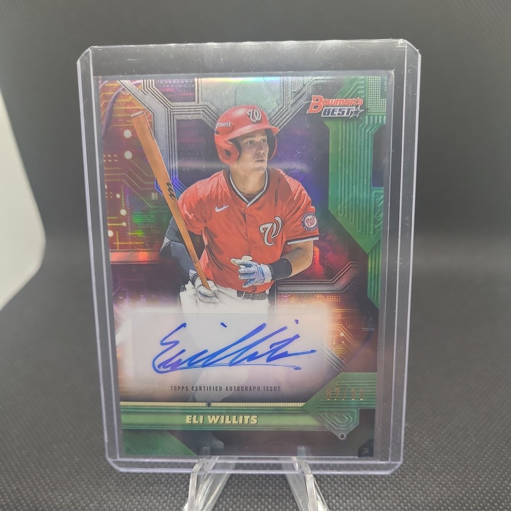 2025 Bowman's Best #CA-EW Eli Willits Rookie Circuitry Green Refractor Auto /99
