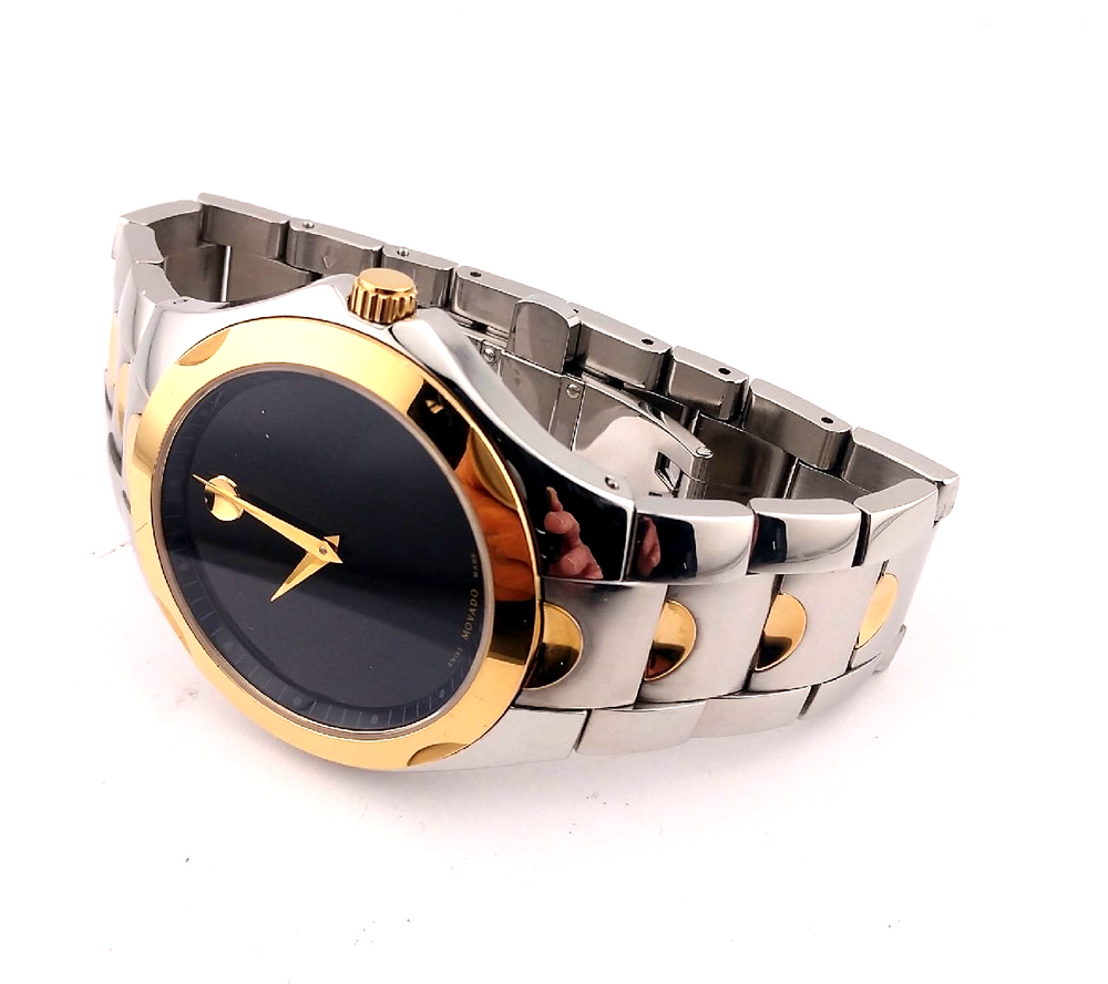 Movado Men's Luno Sport (Lg Size) 2- Tone 18GP/SS Classic Model: #81.G1.1853