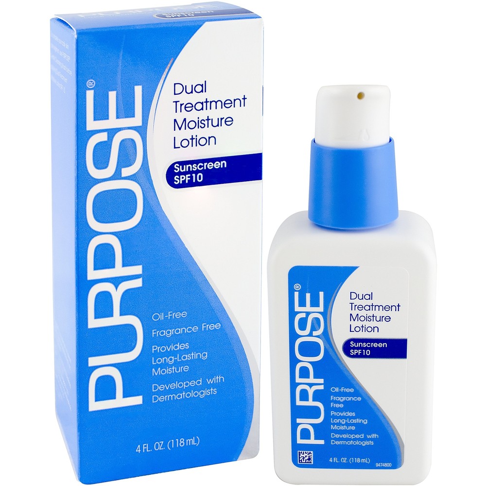 Dual Treatment Moisture Lotion with SPF 10, 4 Ounce Bottle