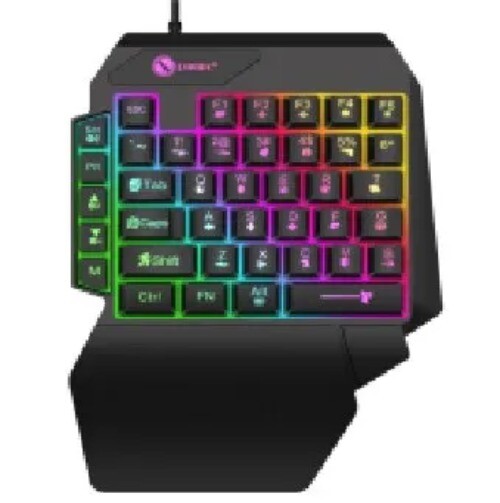 Slim USB Wired Mini Gaming Keyboard with 35 Keys and Backlight
