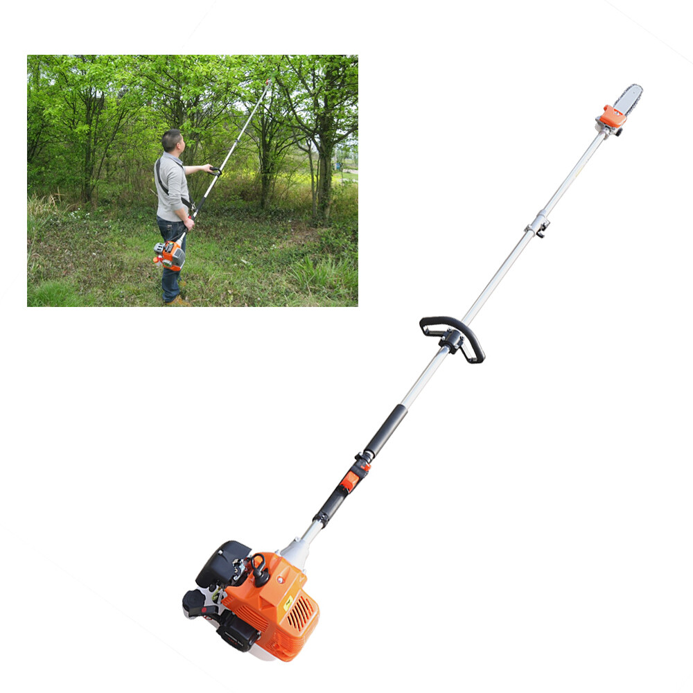 52CC Gas-Powered 2-Stroke Pole Chainsaw for Tree Trimming and Pruning