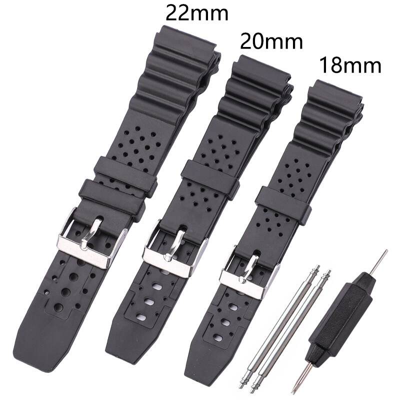 18mm 20mm 22mm Silicone Watchband Replacement Rubber Watch strap