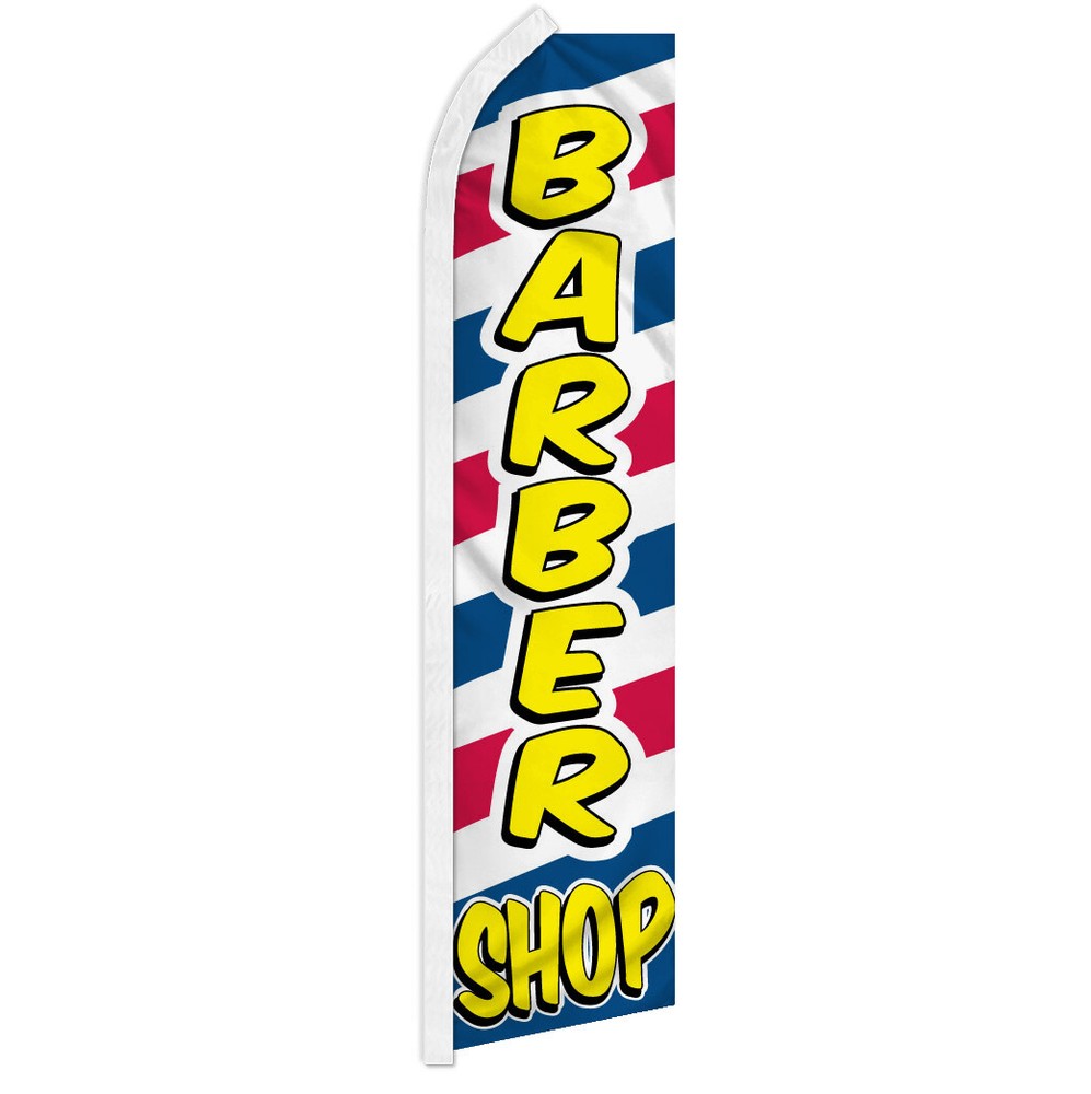 Barbershop Advertising Swooper Feather Flutter Flag Barber Hair Cuts LETTERS