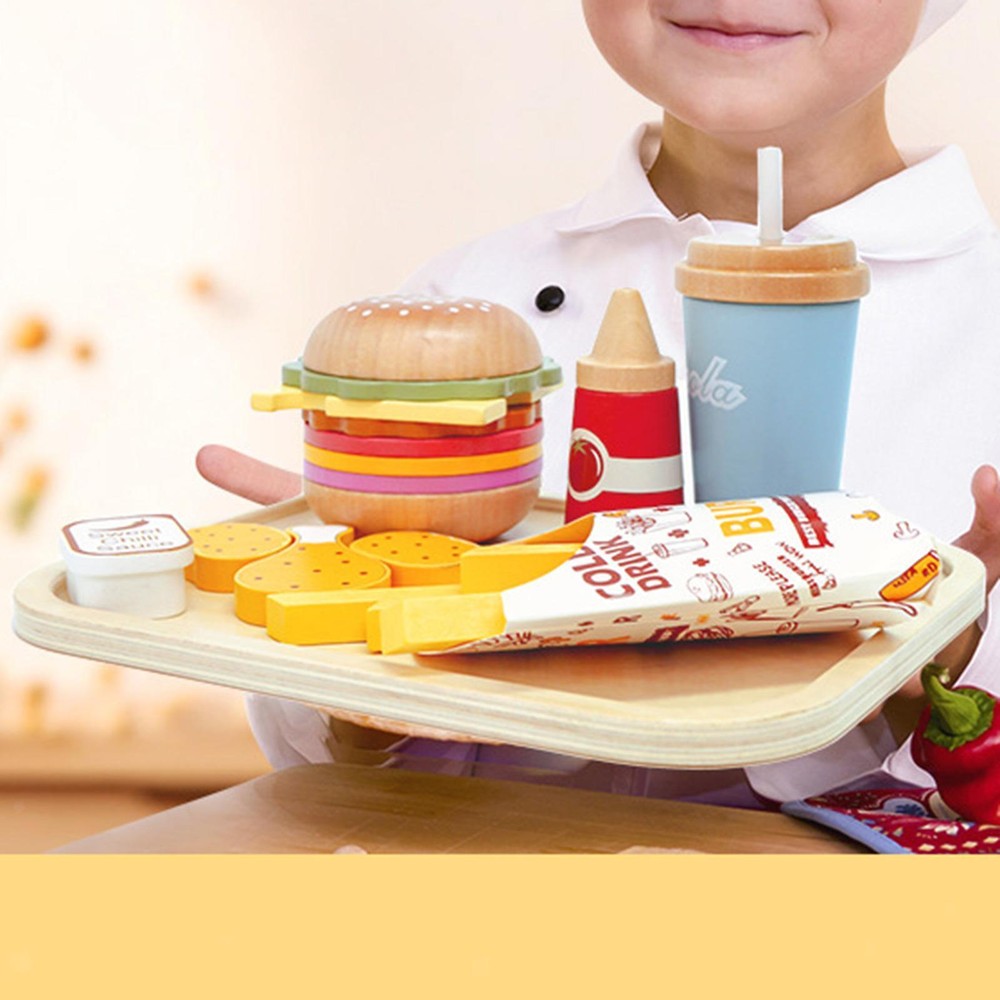 Burger Stacking Toy Party Favors Burger Play Set for Preschool Kids Toddlers