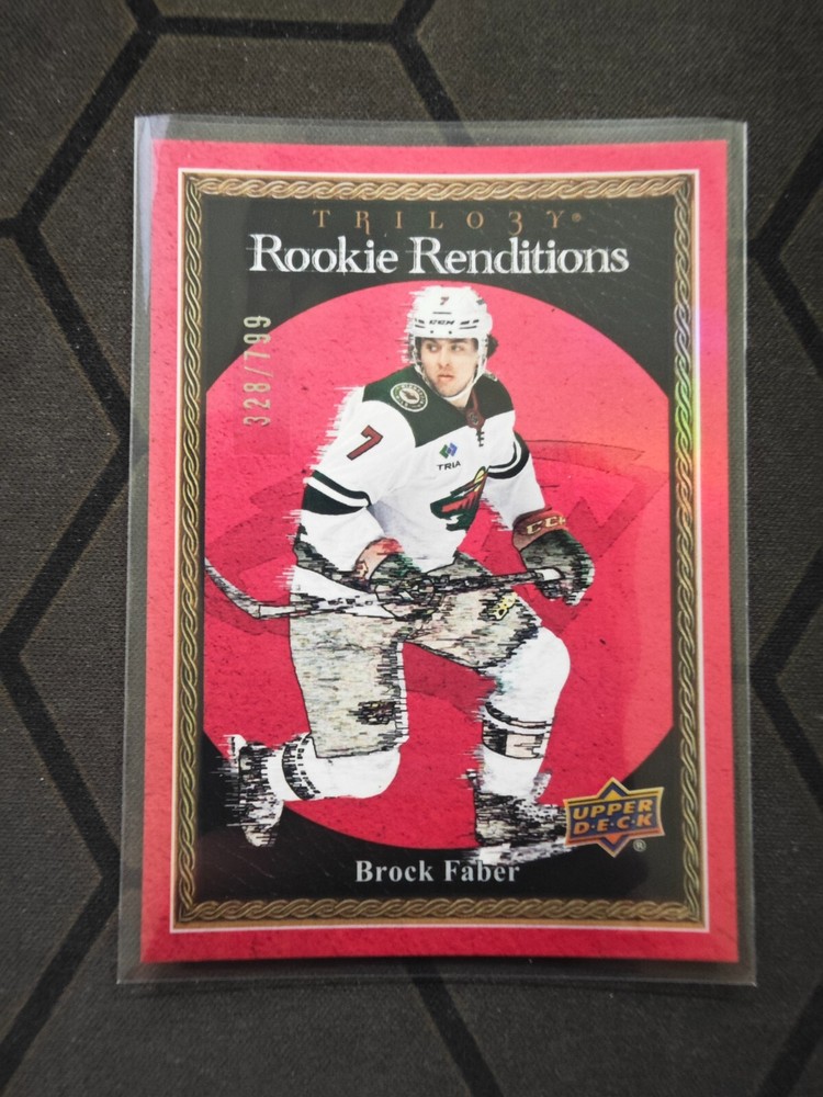 2023-24 Upper Deck Trilogy Rookie Rednitions Red Brock Faber 328/799