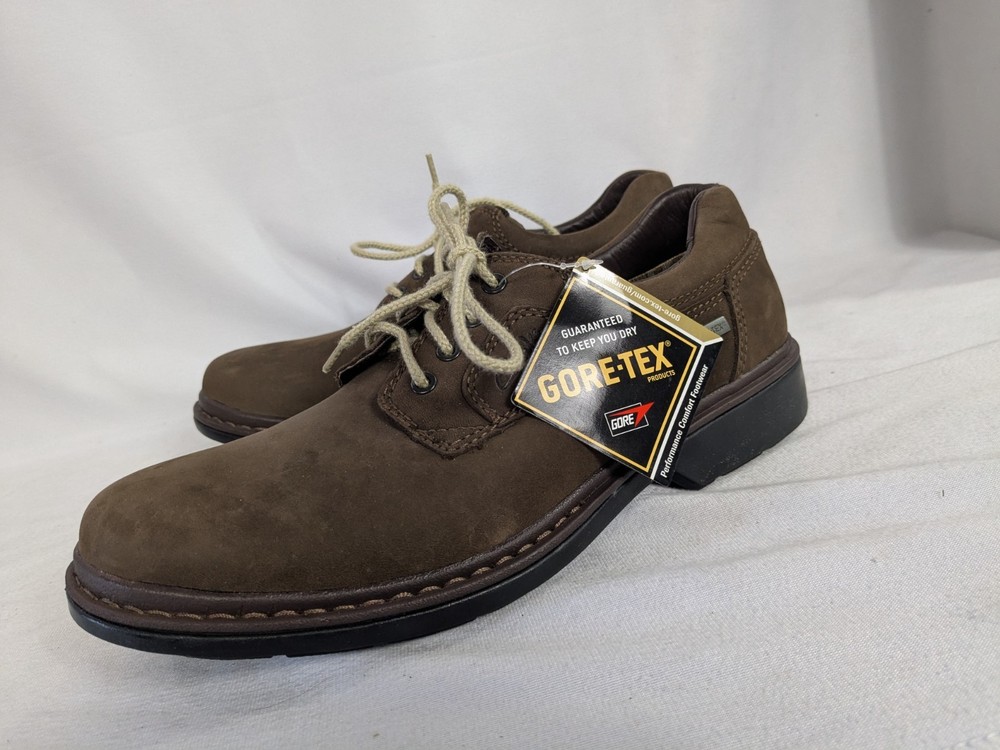 Clarks Rockie Lo GTX Brown Leather Waterproof Casual Shoes US 8.5M GoreTex