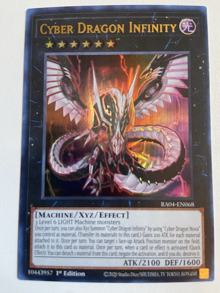 Cyber Dragon Infinity Ultra Rare 1st Edition Quarter Century Stampede RA04-EN068-image