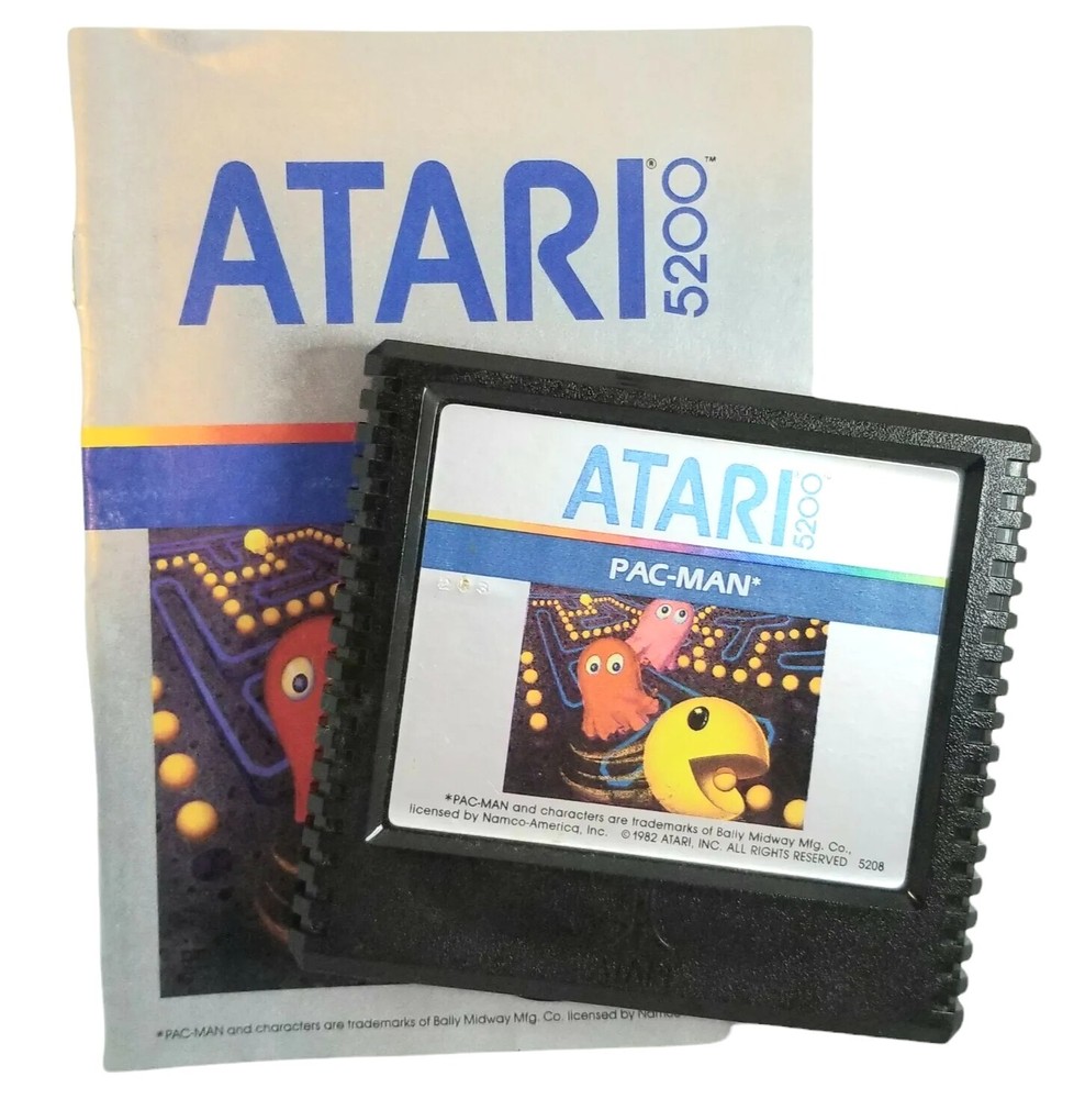 PAC-MAN ATARI 5200 Cartridge and Manual 1982