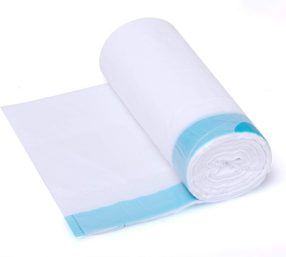 White Drawstring Trash Bags 3-4 Gallon Small Garbage Bag Office Home Trash Can L