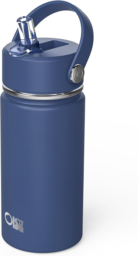 14Oz Insulated Stainless Steel Kids Water Bottle with Straw Lid