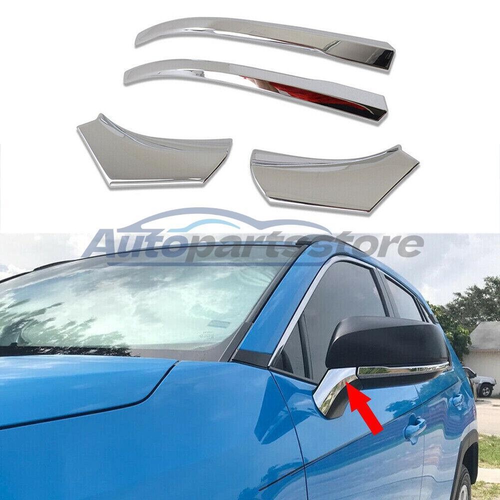 2019-2024 Toyota RAV4 Chrome ABS Rearview Mirror & Door Trim Strips